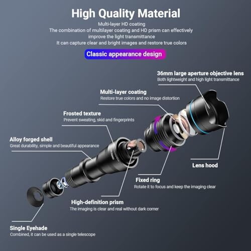 Image of APEXEL 36X Telephoto Lens with Tripod - Pro Telephoto Camera Lens | for Iphone, Samsung, Pixel, and More - Optical Zoom Captures Faraway Buildings, Mountains, and Wildlife in Crisp Detail