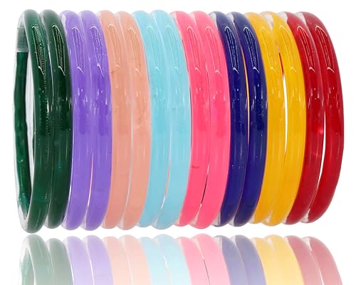 Image of NMII Glass and Silk Thread Zircon Gemstone Bangle Set For Women /Girls