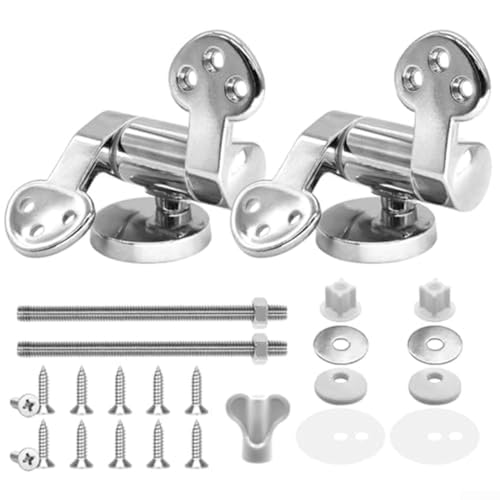 Toilet Seat Hinge Replacement, Zinc Alloy Toilet Lid Fixing Parts With Soft Closing Action and Installation Supplies, Bathroom Toilet Repair Hinge Parts(A)