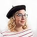 Village Hat Shop Wool Fashion Beret (1-Size, Black)