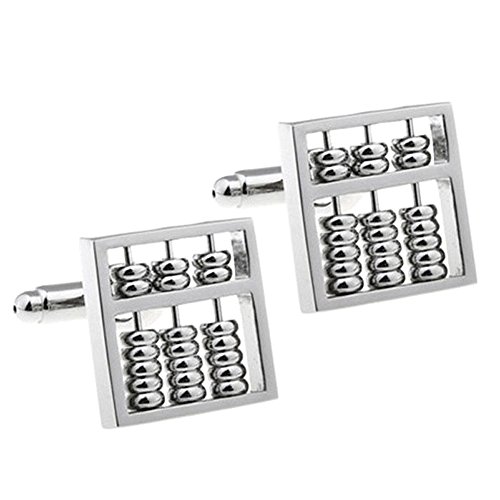Badmenhome Abacus Cufflinks Beads Really Moves Pair Cufflinks A Counting Frame Nepohualtzintzin Suanpan #TOP7