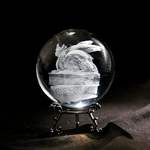vskikris 3.15in 3D Laser Remembrance and Redemption Angel Crystal Ball Paperweight for Home Decor Cover
