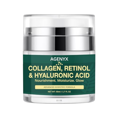 Face Moisturizer Retinol Cream for Face Anti Aging, Face Cream with Retinol, Collagen & Hyaluronic Acid, Wrinkle Repair, Firming Neck Cream, Hydrating Anti Wrinkle Skin Care for Women & Men Day Night