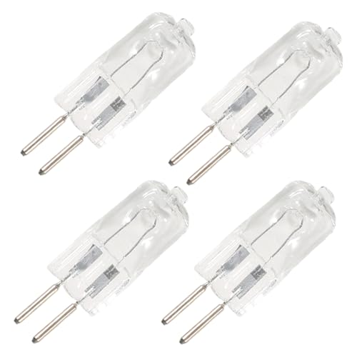 4-Pack 130V 50W Halogen Microwave Oven Light Bulbs, Compatible with GE Models (WB02X35488 Replacement) - Long-Lasting Halogen Lamp for Microwave, Durable 50 Watt 130 Volt Bulbs, Fits for GE Ovens