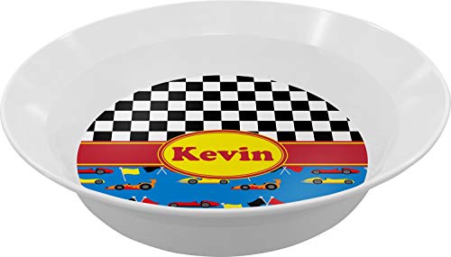 Personalized Racing Car Melamine Bowl - 12 oz