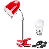 💡【Ahorra espacio】 La lámpara de Escritorio tiene un diseño compacto y delicado, además de un diseño con pinza para que pueda engancharla en cualquier lugar que desee sin ocupar demasiado espacio.