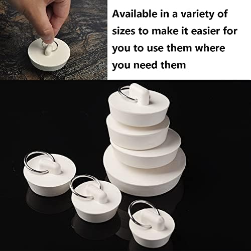 GWAWG Drain Stoppers 5PCS Rubber Plugs Bathtub Plugs Various sizes Suitable for bathtubs