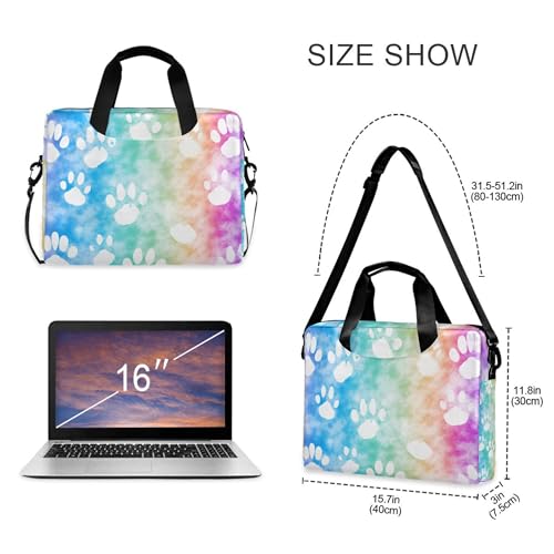 Maletín para portátil con estampado tie dye arcoíris 15.7 in miniatura 4