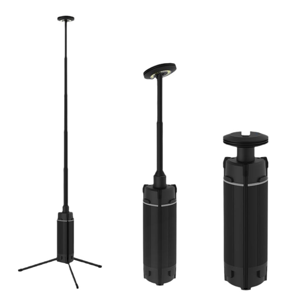 Tragbare Campinglaterne, Teleskopische LED-Arbeitsleuchte, Wiederaufladbar über USB, für Outdoor-Angelzelt, Notlampe mit Stativ