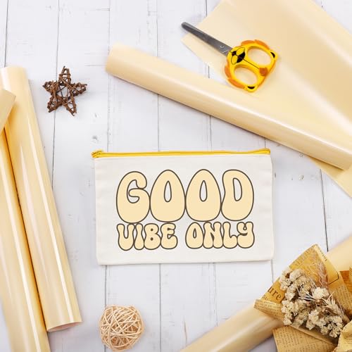 Image of Tintnut Cornhusk Color Heat Transfer Vinyl,6 Pcs 12x10in Iron on Vinyl | Skin Tone PU HTV Sheets,easy cut & weed,stretch washable,works with iron & heat press for fabric crafts