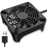GSCOLER X1 USB Cooling Fan, 18dB Ultra Quiet 120mm USB Computer Fan with Built-in Cable, Portable Fast Cooling Suitable for Router, Receiver, Amplifier, DVR, PlayStation, Xbox, Computer Cabinet More