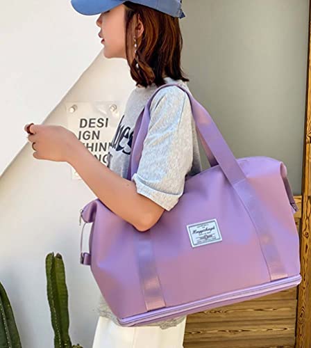 Avilego Gym Bag For Women, Waterproof Sports Travel Duffle Bag Large Gym Tote Bag Weekender Bag With Dry & Wet Pocket #TOP6