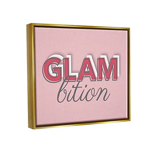 Image of 'Chic Glambition Typography Trendy Fashion Text'| Floating Frame Canvas Art