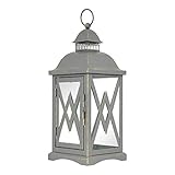 windlicht metall schwarz groß ELEGANT - Unaufdringlich und stilvoll. Mit klaren Linien im grauen Vintage-Design.