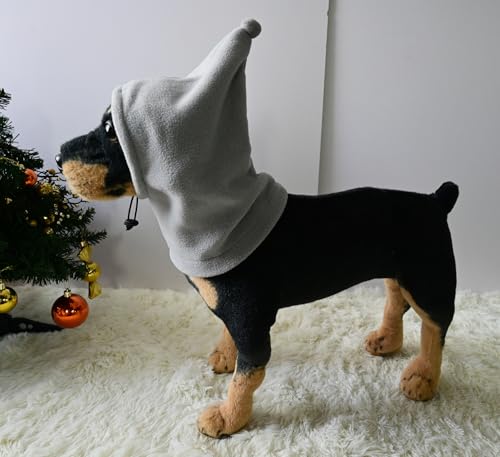 BT Bear Plush Dog Hats,Warm Pet Cover,Winter Hat Dog Head Wrap Quiet Ears for Dogs,Muffs Noise Protection for Small Medium Dogs (Grey - Image 4