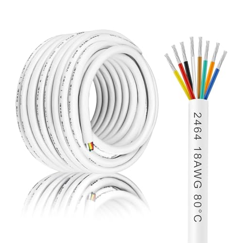 Câble 18 AWG 8 conducteurs pour installation domotique et alarme