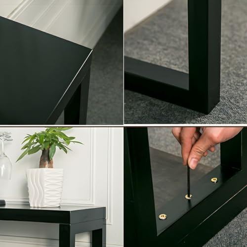 Mesa de pasillo estrecha de madera para solucionar problemas de espacio en el recibidor 5