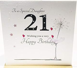 Happy 21st Birthday Card for A Special Daughter - 6 x 6 Inches