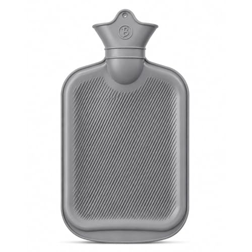 Image of Btag Hot Water Bag (2Ltr) for Pain Relief | Non-Electric Rubber Heating Bottle Period Cramps, Body Aches | Long Heat Retention | Wide Mouth with Leak Proof Cap & Skin Friendly Material (Grey)