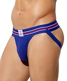 [Arjen Kroos] Tバック メンズ 下着 セクシー 立体成型 ローライズ ブリーフ 通気性 男性 Gストリング 前閉じ ストレッチ ソフト 快適 おしゃれ 無地 AK5014 ブルー 1枚 XL