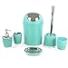 Produktbild Badezimmerzubehör-Set, Lotionspender, Seifenschale, Halter, Becher und Abfalleimer, 6-teilig, blau