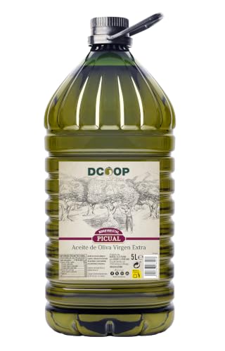 DCOOP Aceite de Oliva Virgen Extra - Variedad Picual, Ideal Para Cocinar, Botella PET Conserva las Propiedades del Producto, 5 L