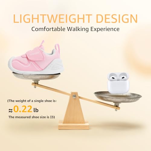 Image of STQ KIDS Baby Walking Shoes with Wide Toe Box Shoes for 6 12 18 24 Months | Baby Barefoot Shoes With Adjustable Hook-And-Loop Straps For First Steps and Daily Wear
