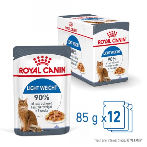 ROYAL CANIN LEIGHT Weight Care Katzenfeuchtnahrung in Gelee – 12 x 85 g