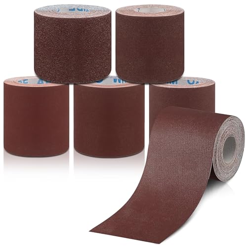 Lunghezza tagliabile: ogni rotolo di carta vetrata misura 7,7 cm x 6 m, per un totale di 30 metri. Puoi tagliare o strappare i rotoli in qualsiasi forma o dimensione desiderata per adattarli alla tua macchina senza creare sprechi