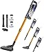 VACTechPro Corded Vacuum Cleaner, Powerful 600W/60Kpa, Lightweight 3-in-1 Stick Vacuum with 800ML Dustbin, Double Handle Design Upright Handheld Vacuum for Hardwood, Pet Hair, Carpets