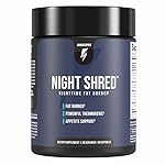 Night Shred Fat Burner and Natural Sleep Support | Ashwaganda, 5-HTP, CLA, Melatonin | Appetite Suppressant | Weight Loss Support Nighttime Fat Burning (60 Vegetarian Capsules)