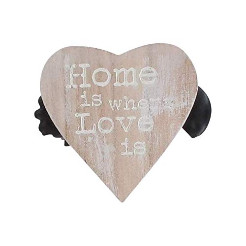 EVIDECO L317004 Amore-Juego de 2 Pinzas de Madera con Forma de corazón (tamaño Grande), Color Natural, Beige, 2" W x 2" H x 1.25 inchesD