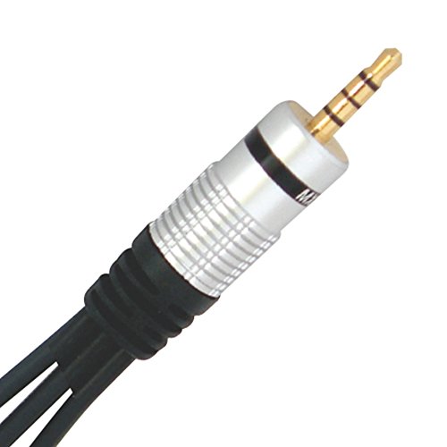 Image of MX 3.5 mm 4-Pole (TRRS) to 3 RCA Female AV Adapter Cable - Stereo Audio + Video Connector for Camcorders, TVs, Media Players & AV Equipment | Compact