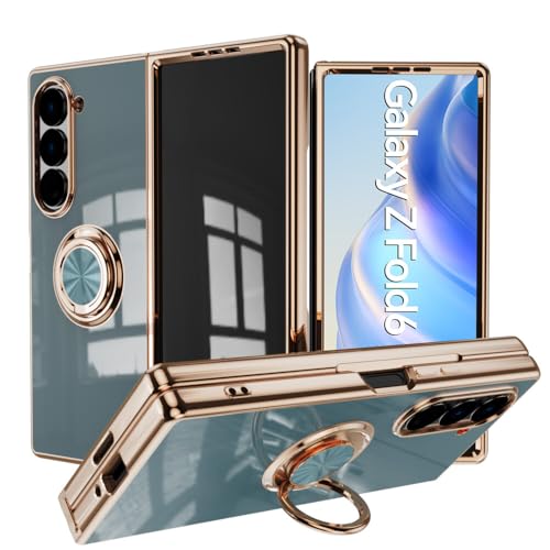 Étui Galaxy Z Fold 4 rose antichoc silicone bague magnétique 360