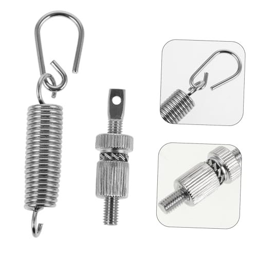 Resorte para pedal de bombo de batería metálico plateado miniatura 3
