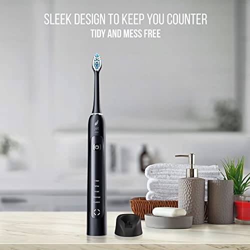 Acteh Sonic Electric Toothbrush W/ 5 Brushing Modes, 2Min. Auto-Timer, 30Sec. Quad-Reminder And Long-Lasting, Extended Charge Battery #TOP5