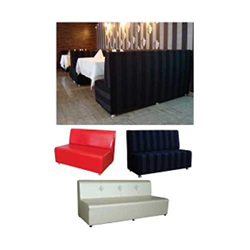 Europe Best Price Furniture Adonis - Divanetto Bar poltroncina Personalizzati per Locali in Ecopelle, Tessuto, Velluto. 3 posti Senza braccioli - 150 cm (Nero)