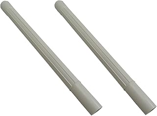 19 inch Length Vacuum Wand Attachment, Replacement Vacuum Cleaner Wand Tube, Plastic Wand Pipe, Vacuum Attachment White Plastic Wand Pipe Hose Tool Extension 1.25 ID (2-Pack)