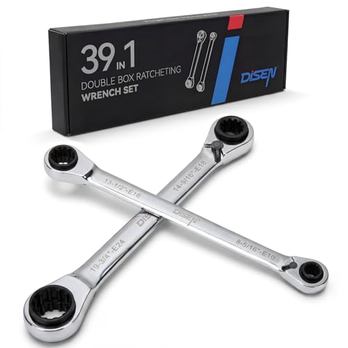 DISEN 39-in-1 Reversible Ratcheting Box Wrench Set Double Box End
