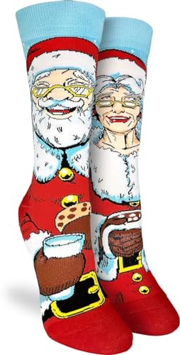 Good Luck Sock Women's Santa and Mrs. Claus Socks, Adult, Shoe Size 5-9