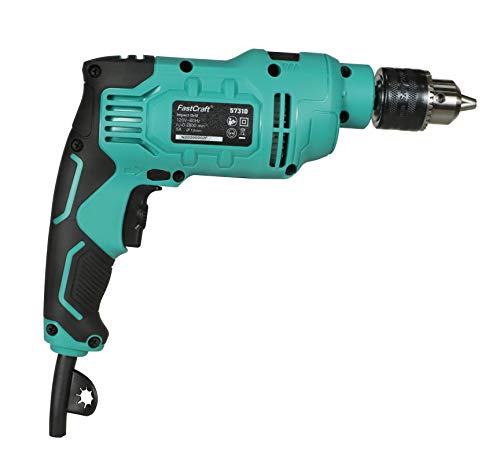 Fastcraft Hammer Drill W 104Pc Bits - Impact Drill Driver 9A Peak Power 1/2 Chuck 0-2800Rpm Dual Switch 360° Rotating Handle Hammer Drill #TOP2
