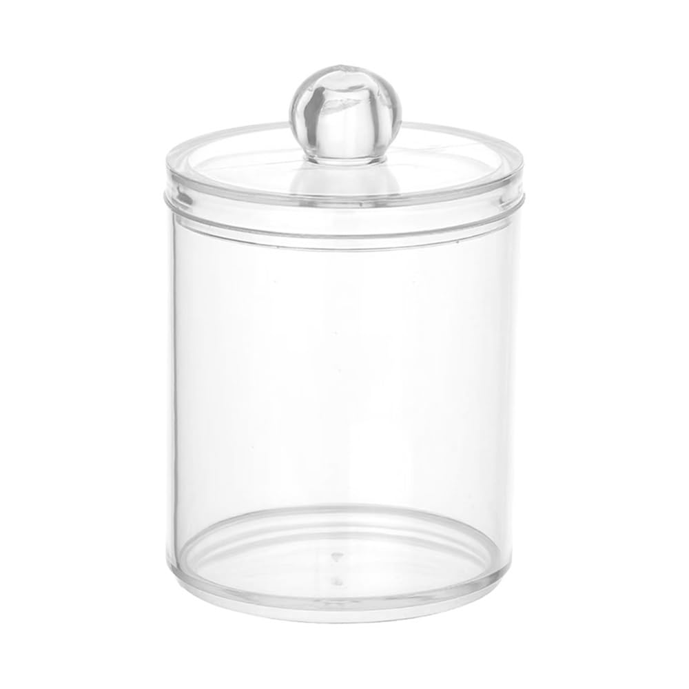 Lianxibag Transparent Cotton Swab Storage Box Portable Makeup Cosmetic Organizer Acrylic Jewelry Container Tools(Transparent)