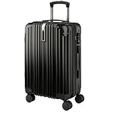 [VELSKYF] 現役客室乗務員監修 スーツケース キャリーケース キャリーバッグ 機内持ち込み キャスター交換可能［日本企業企画］一部パーツ無期限メーカー保証 TSAダイヤルロック ダブルキャスター (Sサイズ 1-3泊 2.8kg 37L ブラック 黒)