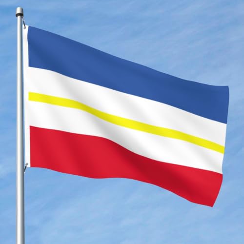 Drapeau du Mecklembourg imprimé double face pour décoration extérieure - 3