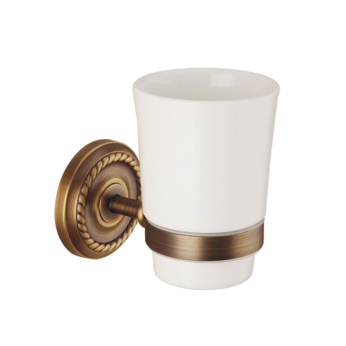 ABOOFAN Soporte de Pared para Cepillos de Dientes Vintage de Cobre Fácil de Instalar, Organizador Elegante para Baño en Casa y Hotel Accesorios Completos