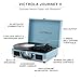 Victrola Journey II (2025 Model) – Bluetooth Suitcase Record Player – Built-in Stereo Speakers with Enhanced Bass, 3-Speed Turntable, Bluetooth Input and Output, RCA & Headphone Outputs (Brown)
