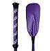 Jump Bat 18 Inch Riding Crop Horse with Slapper and Rhinestone Decorated Handle (Purple) (Purple Bling)