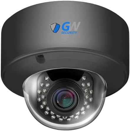 GW Security 5MP H.265 Super HD 2592 x 1920P Network PoE Weatherproof Security IP Dome Camera with 2.8-12mm Motorized Zoom Lens (VD5075MIP)