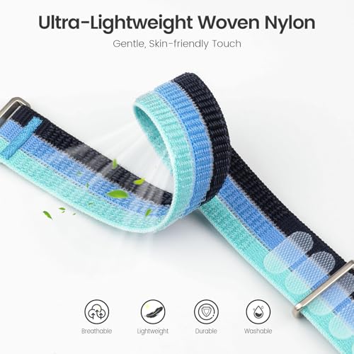 Image of XMUXI Nylon Straps Compatible with Huawei Watch Fit 4 Pro Strap Fabric Compatible with Huawei Fit 3 Fit 5 pro Band with Metal Connector(No Watch)