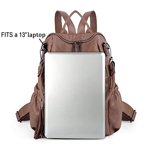 image for UTO Women Backpack Purse Leather Vegan Ladies Fashion Designer Rucksac